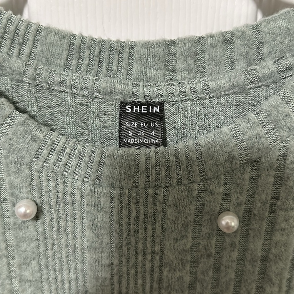 Shein Pearl Ribbed Sweater - Picture 4 of 6